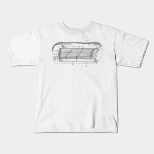 Water Jet Propelled Vintage Patent Hand Drawing Kids T-Shirt
